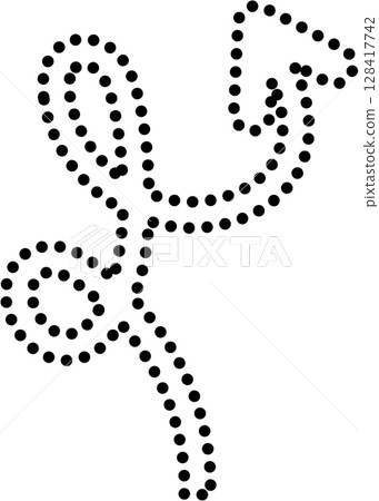 Arrow zigzag and curved stripes design with dotted lines 128417742