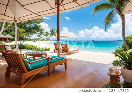 天然木材與壯麗海景和諧共存的空間 128417865