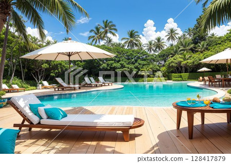 A luxurious seaside stay 128417879