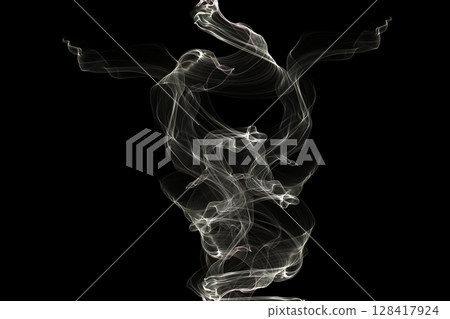 hite smoke puff isolated on transparent black background.. Steam explosion special effect. Effective texture of steam, fog, cloud, smoke. Stock royalty illustration. PNG stock illustration 128417924