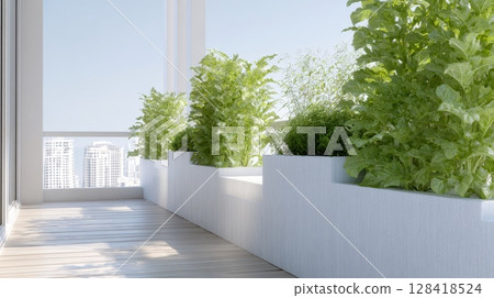 Vertical planters showcase vibrant organic vegetables on a sunny afternoon balcony garden setup Vertical planters showcase vibrant organic vegetables on a sunny afternoon balcony garden setup 128418524