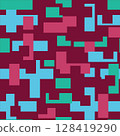 Abstract background with color geometric cubes, geometric figures pattern for design brochure, website, flyer. Retro seamless background 128419290