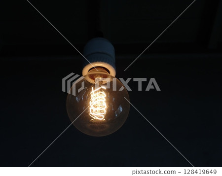 燈絲燈閃爍的圖像 燈絲燈閃爍的圖像 128419649