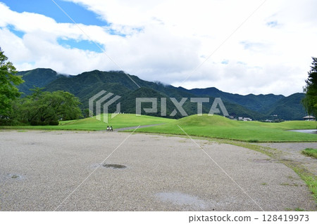 Yagizaki Park and mountain scenery Yagizaki Park and mountain scenery 128419973