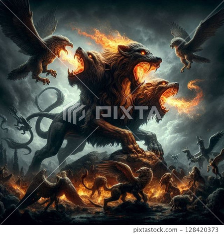Enraged Cerberus 128420373