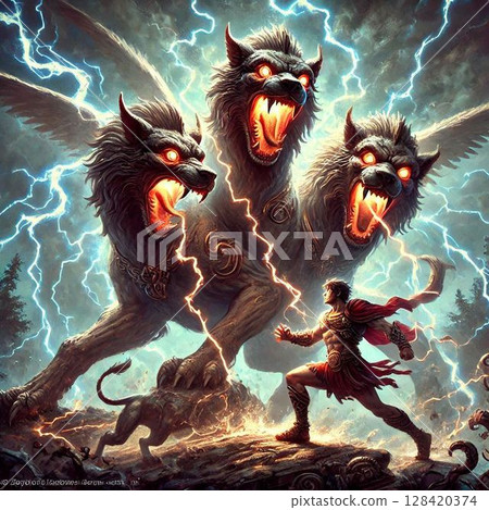 Enraged Cerberus 128420374