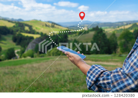 Digital Route to the Destination 128420380