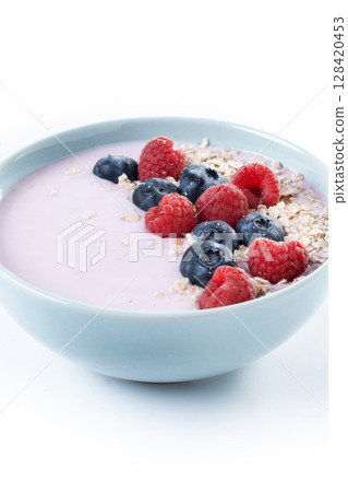 Healthy smoothie bowl with berries Healthy smoothie bowl with berries 128420453