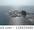 日本和歌山縣烏尤尼鹽沼，天神崎的壯麗景色，無人機攝影 128420480