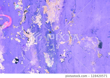 Textured Abstract Background in Violet and Gold for Holographic, Y2K Aesthetic 128420571