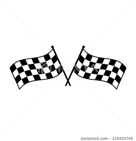 racing flag or checkered flag icon vector element design template 128420799