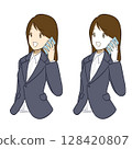 A woman notices something 128420807