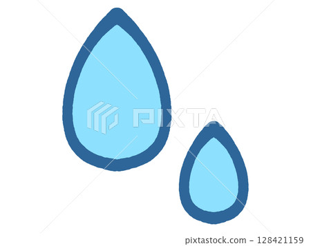 Simple and cute emoticon sweat mark illustration material Simple and cute emoticon sweat mark illustration material 128421159