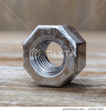 Industrial style hexagonal nut 128421384