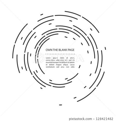 Abstract circular pattern. Twirl design. Connect circles illustration Abstract circular pattern. Twirl design. Connect circles illustration 128421482
