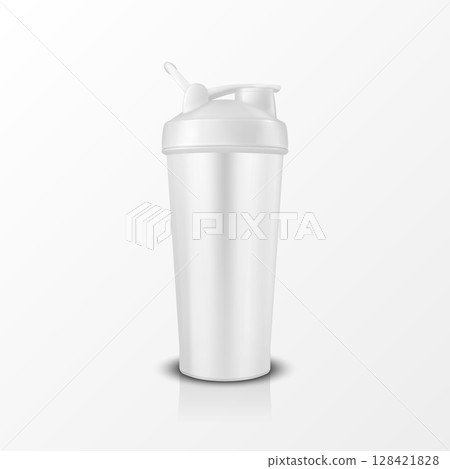 Vector 3d Realistic White Shaker Bottle Mockup. Realistic Protein Shaker Bottle for Branding and Custom Design. Sport Shaker Bottle Vector Illustration for Supplement, Fitness, Gym, Logo, Print Vector 3d Realistic White Shaker Bottle Mockup. Realistic Protein Shaker Bottle for Branding and Custom Design. Sport Shaker Bottle Vector Illustration for Supplement, Fitness, Gym, Logo, Print 128421828