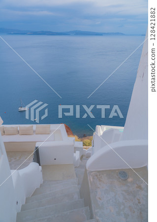 希臘聖托里尼島的美麗風景 希臘聖托里尼島的美麗風景 128421882