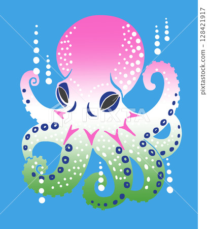 彩色章魚 彩色章魚 128421917