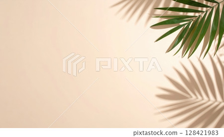Tropical palm trees with lush green leaves create a vibrant summer design, perfect for a nature-inspired background or artistic illustration Tropical palm trees with lush green leaves create a vibrant summer design, perfect for a nature-inspired background or artistic illustration 128421983
