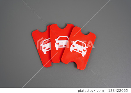 Automobile tickets for travel on toll highways. Coupons, fines. Cost of using toll infrastructure, administrative fines for traffic violations, or prepaid access to transportation services. 128422065