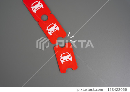 Use a car ticket to travel on a toll road. Queue for service or registration. Accessing paid roads, managing travel documents, and waiting in lines at toll booths or registration points. Use a car ticket to travel on a toll road. Queue for service or registration. Accessing paid roads, managing travel documents, and waiting in lines at toll booths or registration points. 128422066