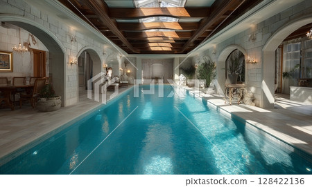 豪華游泳池圖片 128422136