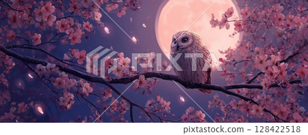 owl, spring, bird 128422518