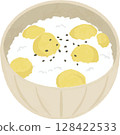 碗裝栗子飯的插圖 128422533