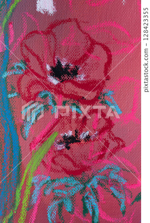 Colorful floral pastels create a vibrant expression of nature's beauty Colorful floral pastels create a vibrant expression of nature's beauty 128423355