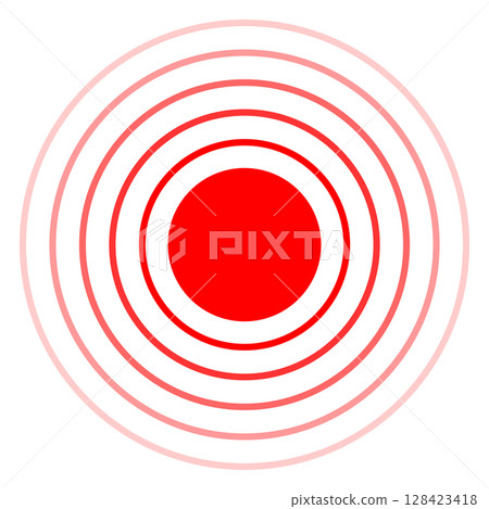 Pain area symbol vector isolated. 128423418