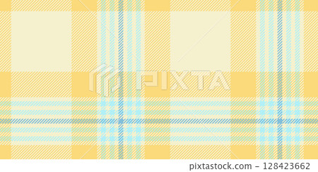 A seamless tartan plaid pattern featuring a cheerful blend of yellow and light blue tones. Ideal for textile design, fashion, home decor, and creative projects with a vibrant and fresh look A seamless tartan plaid pattern featuring a cheerful blend of yellow and light blue tones. Ideal for textile design, fashion, home decor, and creative projects with a vibrant and fresh look 128423662