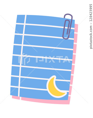 Copybook page memo sticker design 128423995