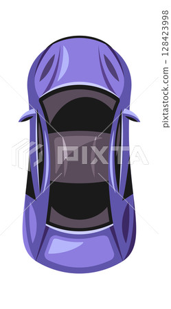Luxury sport car top view 128423998