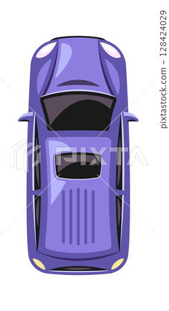 SUV car view from roof 128424029