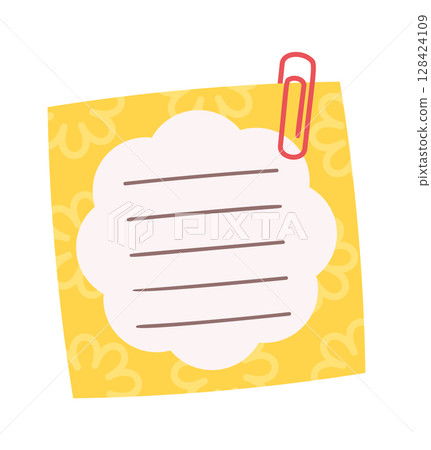 Memo page sticky scrapbooking sheet Memo page sticky scrapbooking sheet 128424109