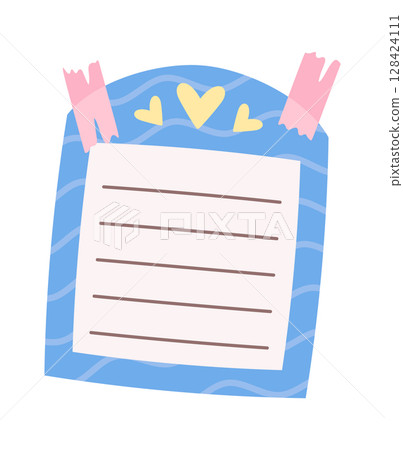 Cute girlish paper note page 128424111