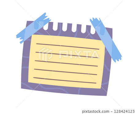 Attached reminder notice sheet design Attached reminder notice sheet design 128424123