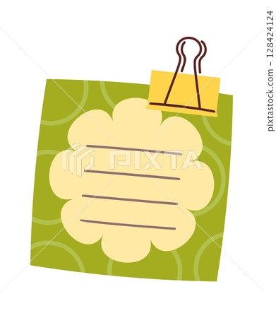 Clipped notepad sheet memory page 128424124
