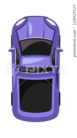 Purple car top view design 128424127