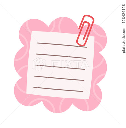 Cute girlish memo sticker design 128424128