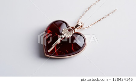 Sparkling Heart Shaped Jewelry Pendant Necklace in Rose Gold a Symbol of Love and Commitment Sparkling Heart Shaped Jewelry Pendant Necklace in Rose Gold a Symbol of Love and Commitment 128424146