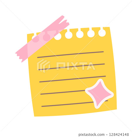 Memo paper page design element Memo paper page design element 128424148