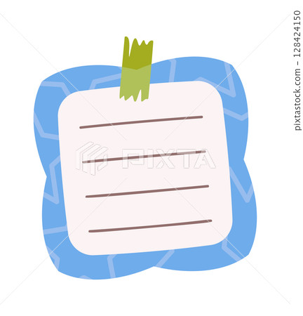 Cute blank sticky memo sheet 128424150
