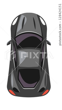 Black car view from above 128424151