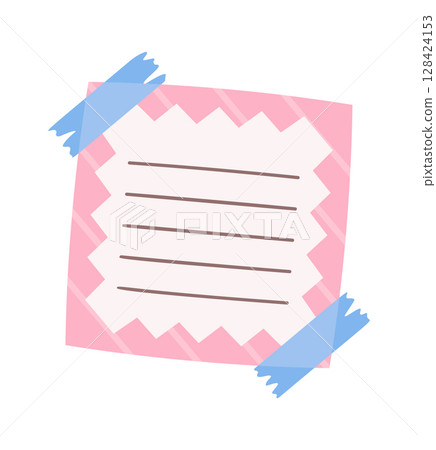 Note sticky paper message template 128424153