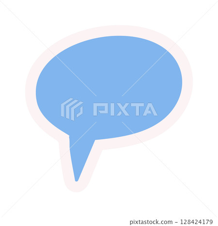 Round speech bubble sticker design 128424179