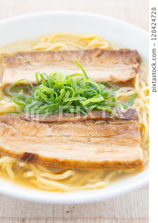 Delicious salt ramen with char siu noodles 128424728