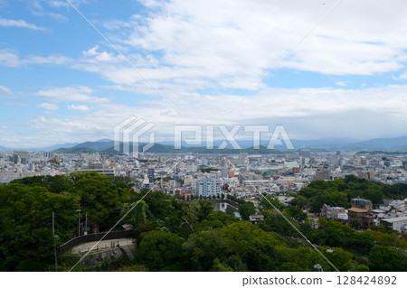 Wakayama City, Wakayama Prefecture_East view from Wakayama Castle 4_September 2024 Wakayama City, Wakayama Prefecture_East view from Wakayama Castle 4_September 2024 128424892