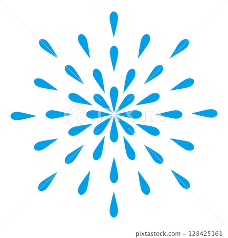 Illustration material Fireworks Blue Illustration material Fireworks Blue 128425161