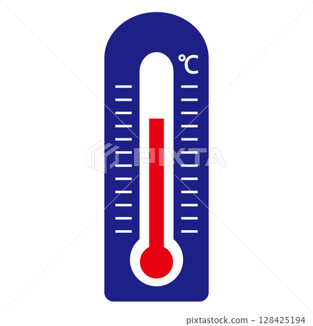 插畫素材溫度計 128425194